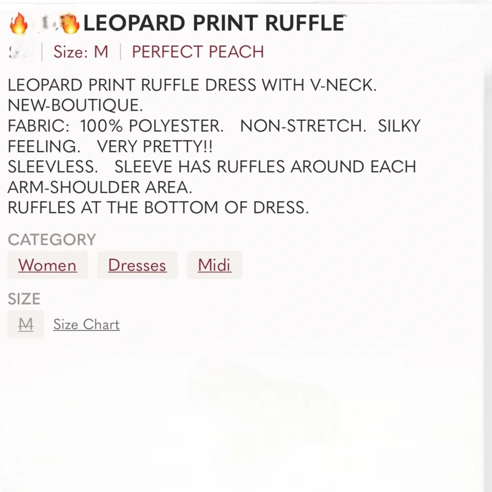 LEOPARD PRINT RUFFLED DRESS - Picture 5 of 5